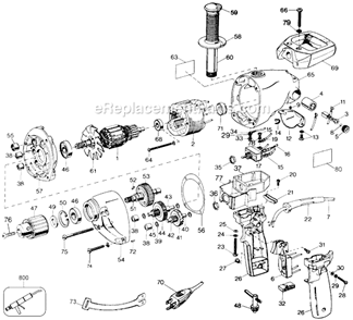Page A Diagram and Parts List for 267 Type 4 Black and Decker Electric Drill
